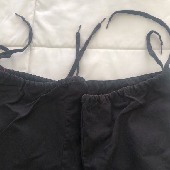 Tommy Hilfiger jeans pants in black with tie strings at bottom & zipper - Picture 9 of 11